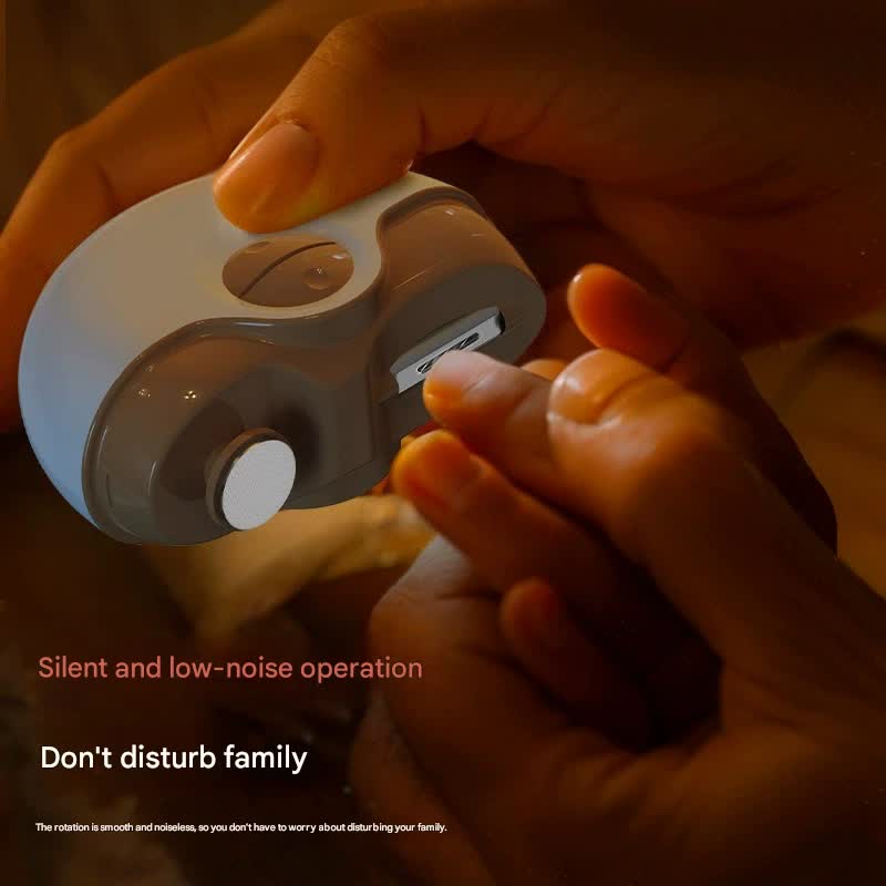 Yellow Electric Nail Clipper & Filer - 2 Speed, Low Noise, Safe for Babies (1yr+) & Adults 3