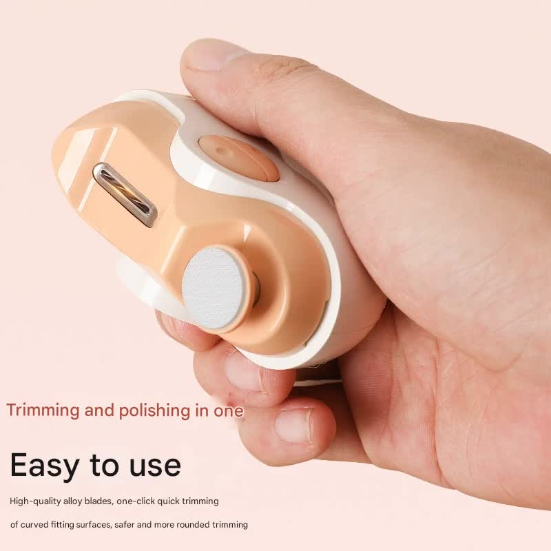 Red Electric Nail Clipper & Filer - 2 Speed, Low Noise, Safe for Babies (1yr+) & Adults 4