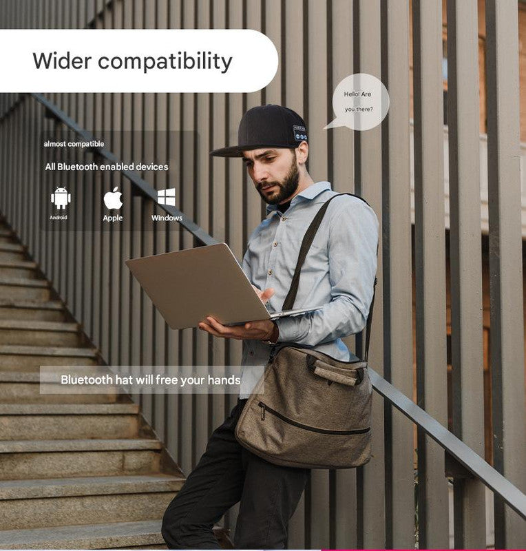 Wireless Bluetooth 5.0 Music Hat - Outdoor Speaker Cap with Mic, Sun Protection & Breathable Fabric(Gray) 6