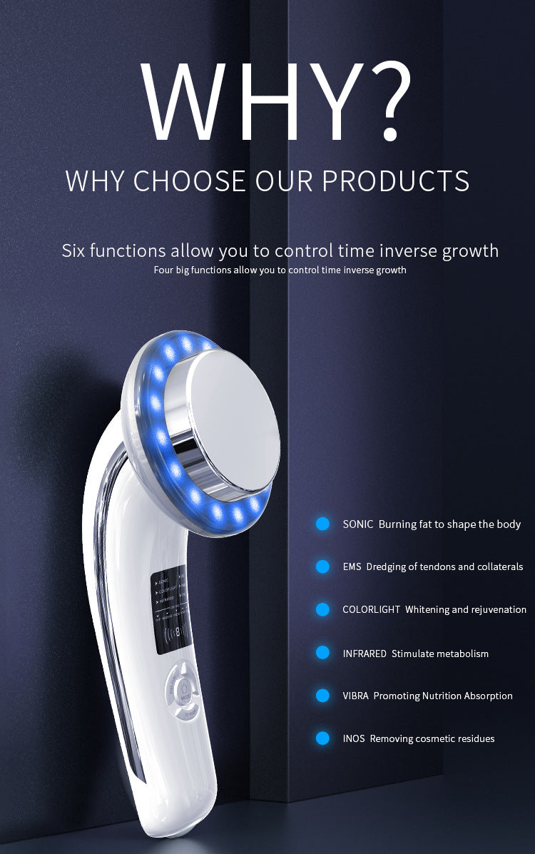 6-in-1 Ultrasonic Slimming & Beautifying RF Device - Body Sculpting & Skin Rejuvenation(black) 5