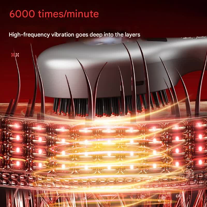 4-in-1 SPA Scalp Care Massage Comb - Red Light Therapy, Nano Steam & Vibration, USB-C Rechargeable(Black) 5