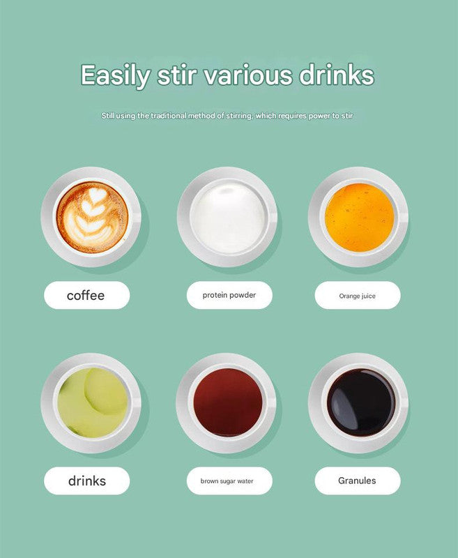 Mini Portable Electric Self-Stirring Mug - USB-C Rechargeable, 4-Hour Use, Stainless Steel (Green) 3