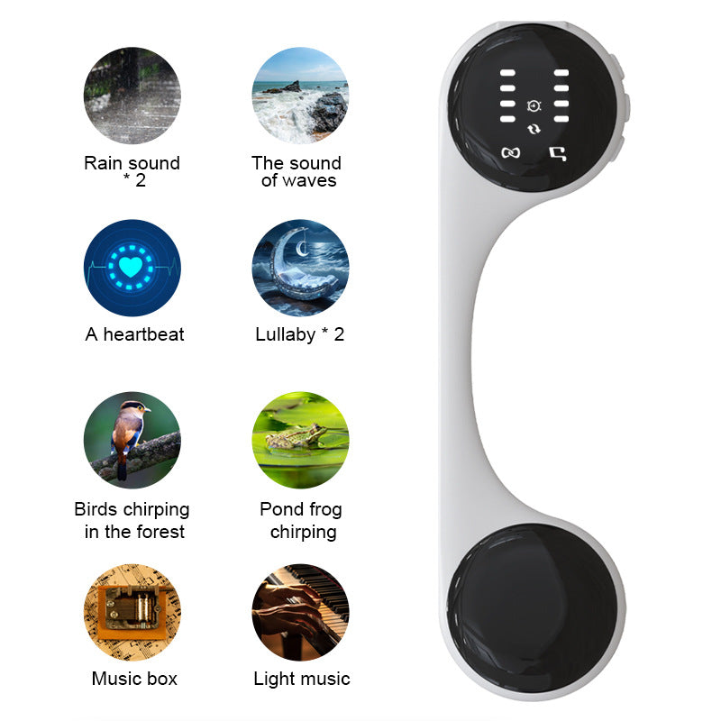 Under-Pillow Bone Conduction Sleep Speaker - Bluetooth 5.4, White Noise, TF Card, LED Display & Timer(blue) 3