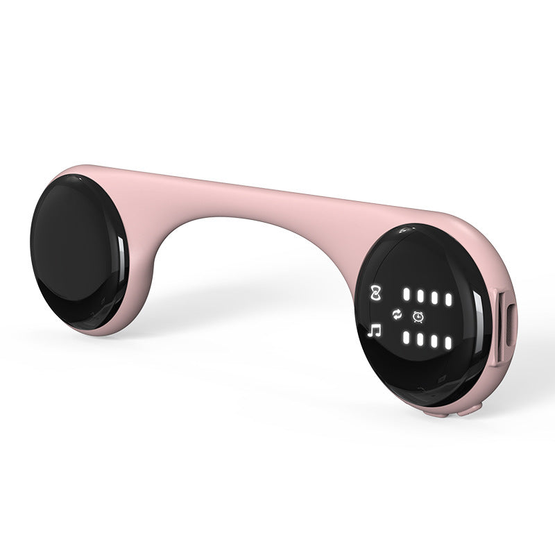 Under-Pillow Bone Conduction Sleep Speaker - Bluetooth 5.4, White Noise, TF Card, LED Display & Timer(Pink)