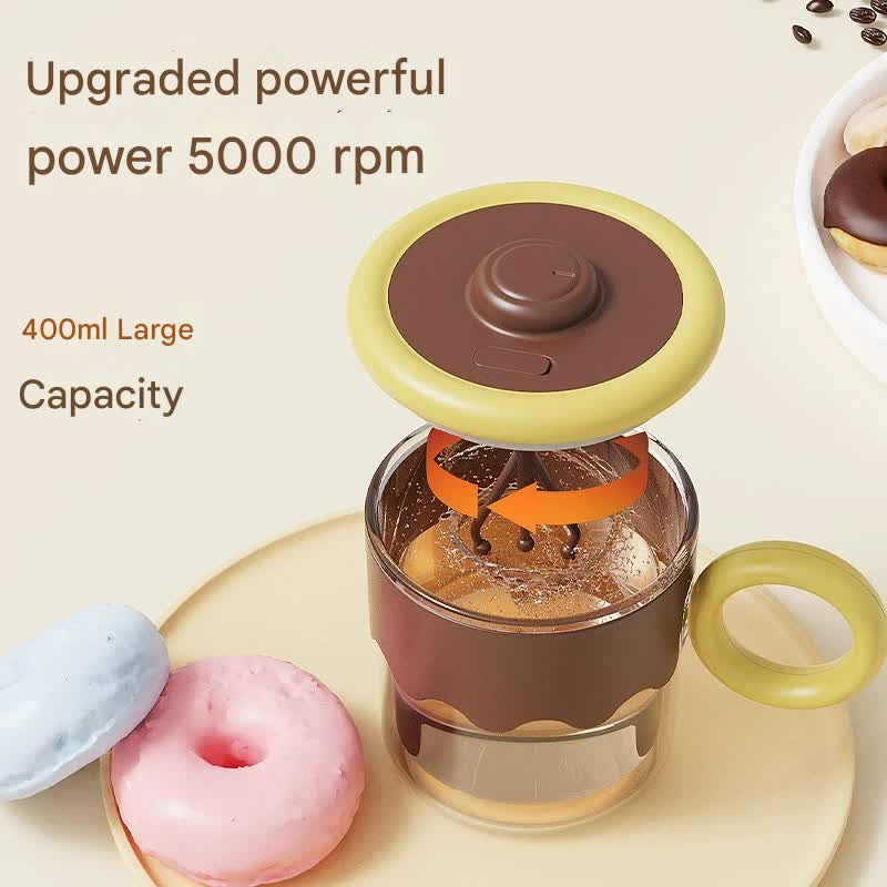 Automatic Self-Stirring Coffee Mug - 400ml, 5000RPM, USB-C Rechargeable with Trident Stirring Rod(green) 3