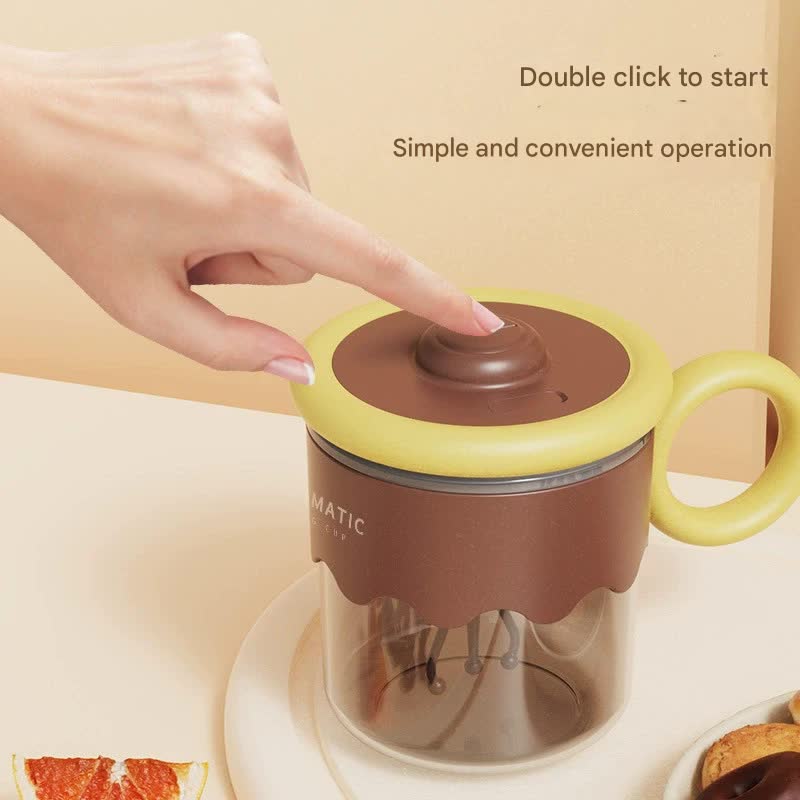 Automatic Self-Stirring Coffee Mug - 400ml, 5000RPM, USB-C Rechargeable with Trident Stirring Rod(coffee color) 4