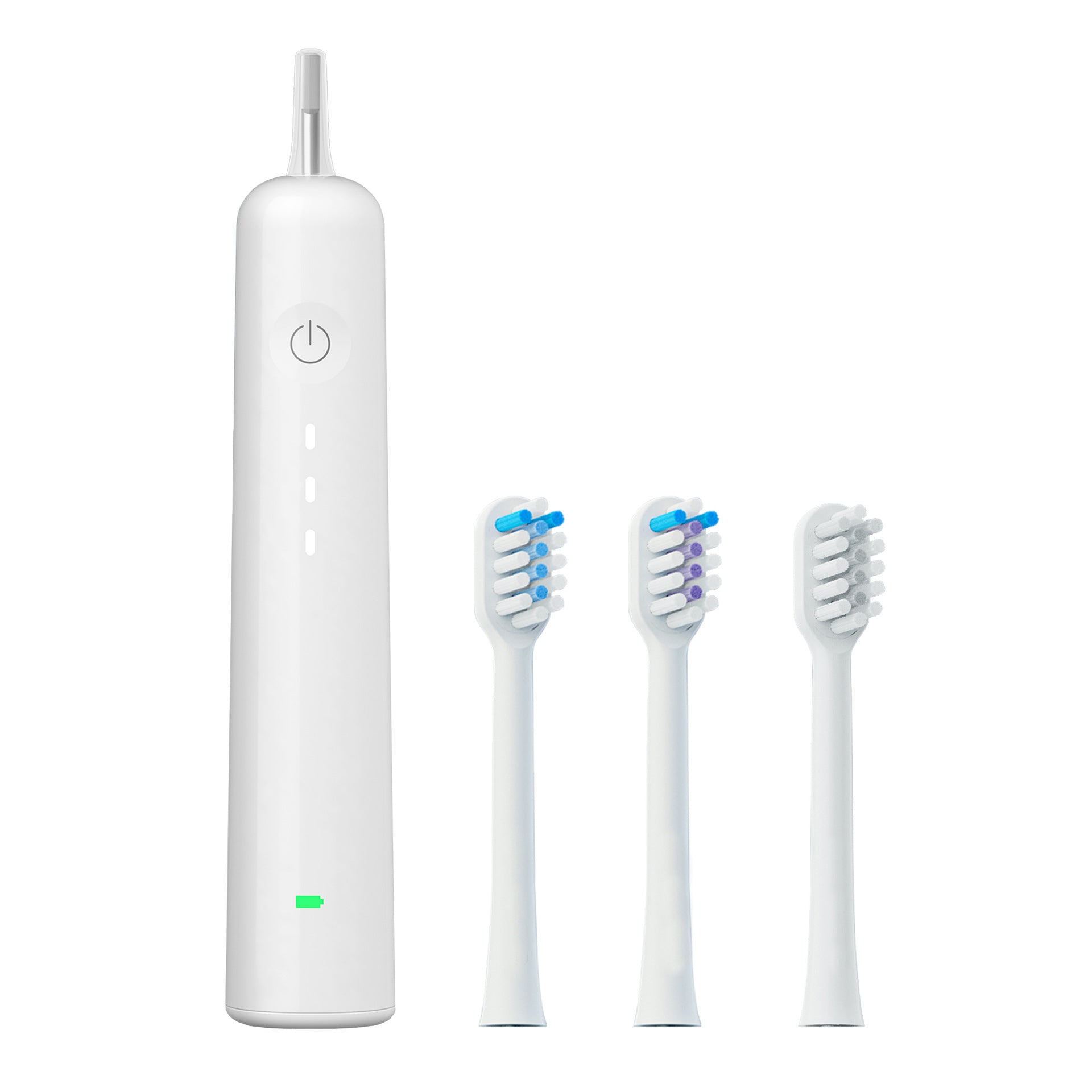 Electric Toothbrush with Ultra-Soft Gum Guard Brush Heads - IPX7 Waterproof, Ergonomic Design(white)