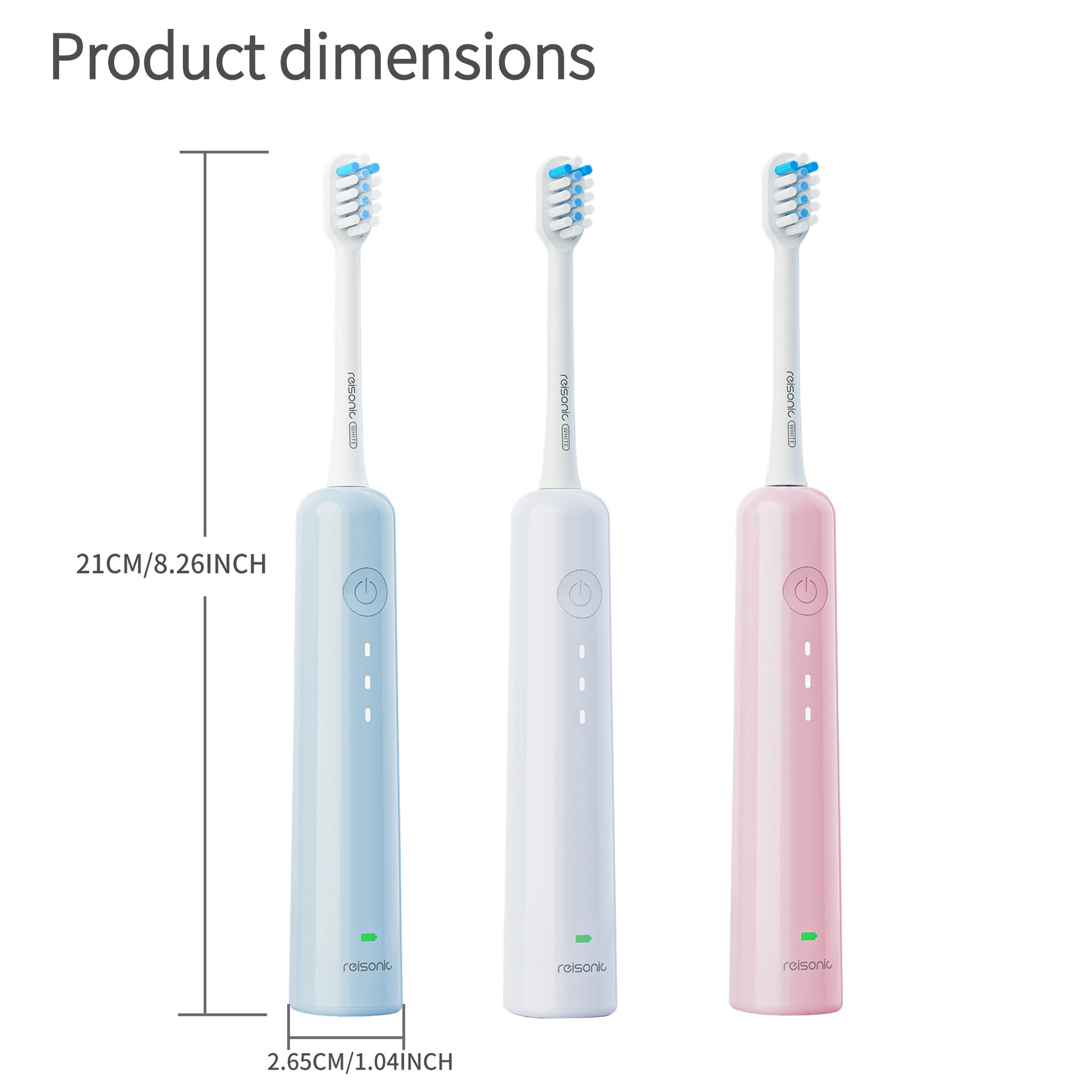 Electric Toothbrush with Ultra-Soft Gum Guard Brush Heads - IPX7 Waterproof, Ergonomic Design(blue) 3