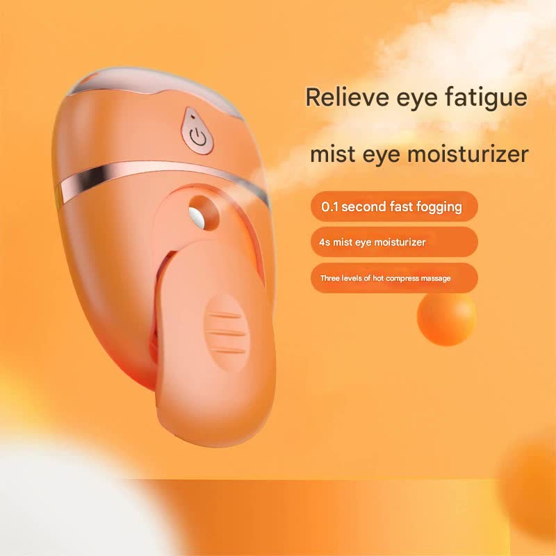 Portable Nano Mist Eye Massager & Humidifier - USB-C, Hot Compress, Wrinkle Reduction & Deep Hydration(orange) 4