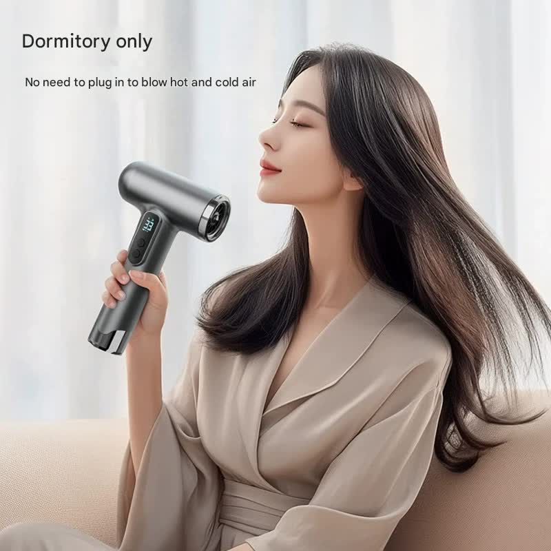 Cordless Rechargeable Hair Dryer - 120,000 RPM High-Speed Motor, 15600mAh Battery, Hot & Cold Air(white) 3