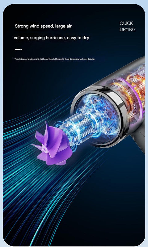 Cordless Rechargeable Hair Dryer - 120,000 RPM High-Speed Motor, 15600mAh Battery, Hot & Cold Air(white) 6