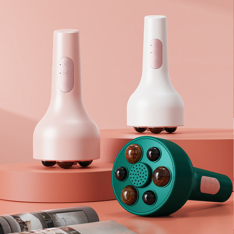 Rechargeable Smokeless Moxibustion & Massage Device with Hot Compress & Red Light Therapy(green) 3