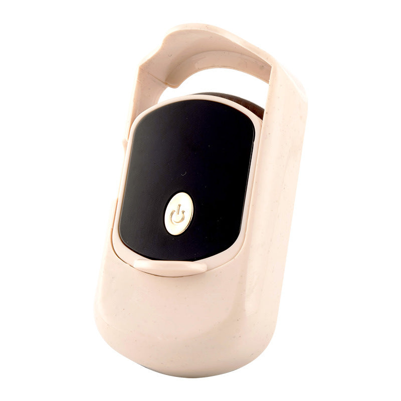 2pc Rechargeable Electric Heated Eyelash Curler - 55C Constant Temperature, LED Display, Gentle Curling(Beige)