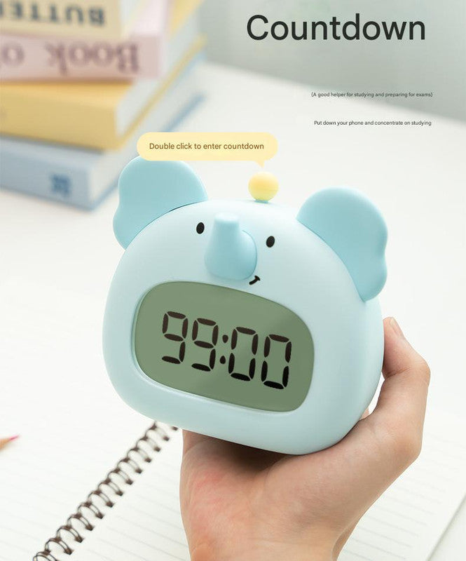 Cute Animal Digital Alarm Clock with Night Light, Temperature & Countdown Timer(Brown Capybara) 4