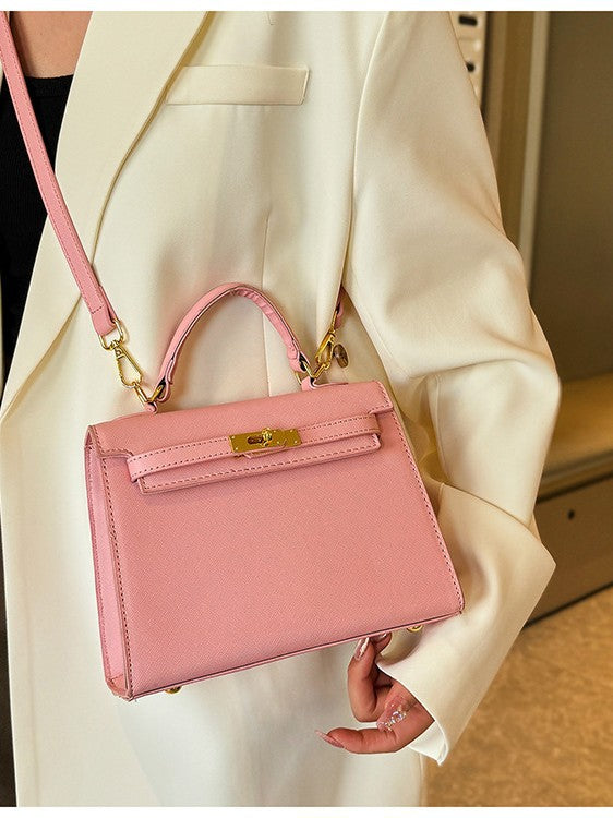 Elegant PU Leather Top Handle Satchel Bag - Versatile Crossbody & Shoulder Bag(white) 4