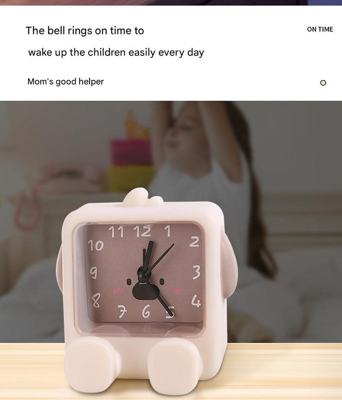 Adorable Cartoon Animal Alarm Clock - Silent Quartz Movement, Loud Alarm, Battery Operated(Yellow) 4