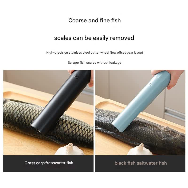 Electric Fish Scaler - Waterproof, Stainless Steel, Brushless Motor, Infinitely Variable Speed(black) 3