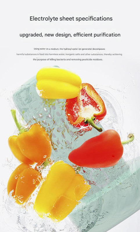 Wireless Fruit & Vegetable Purifier - Electrolytic Cleaning, Removes Residue, IPX7 Waterproof(green) 4