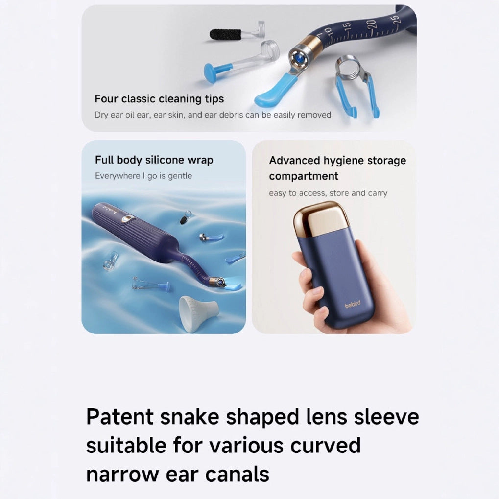 Smart Visual Ear Cleaner with HD Endoscope & Precision Tweezers - Safe for Adults & Children(blue) 4