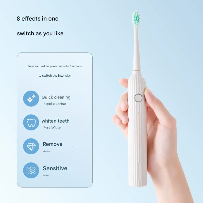 Advanced Sonic Electric Toothbrush - 8 Modes, Long Battery Life (300 Days Standby), Gentle & Effective Cleaning(Green)