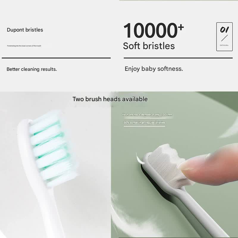 Sonic Electric Toothbrush with 31000 VPM, 4 Modes, 10000+ Soft Bristles, Travel Case & Charging Base(white) 3
