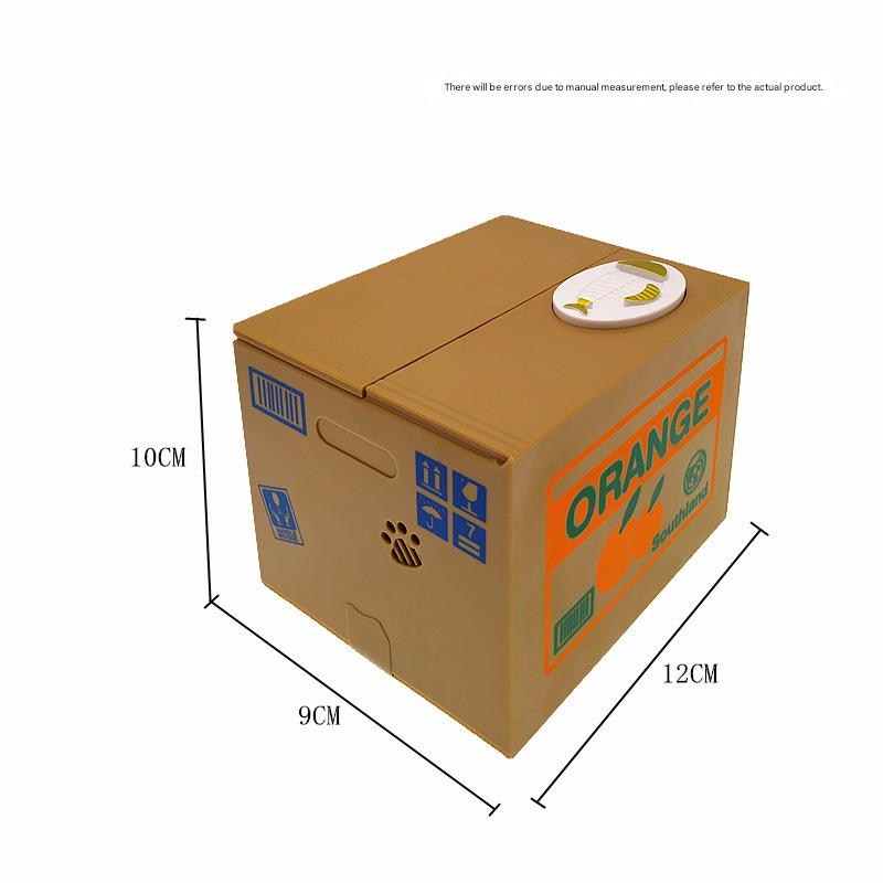 Adorable Cat Stealing Coin Piggy Bank - Automatic Money Saving Box for Kids & Adults(Orange and white cat) 3