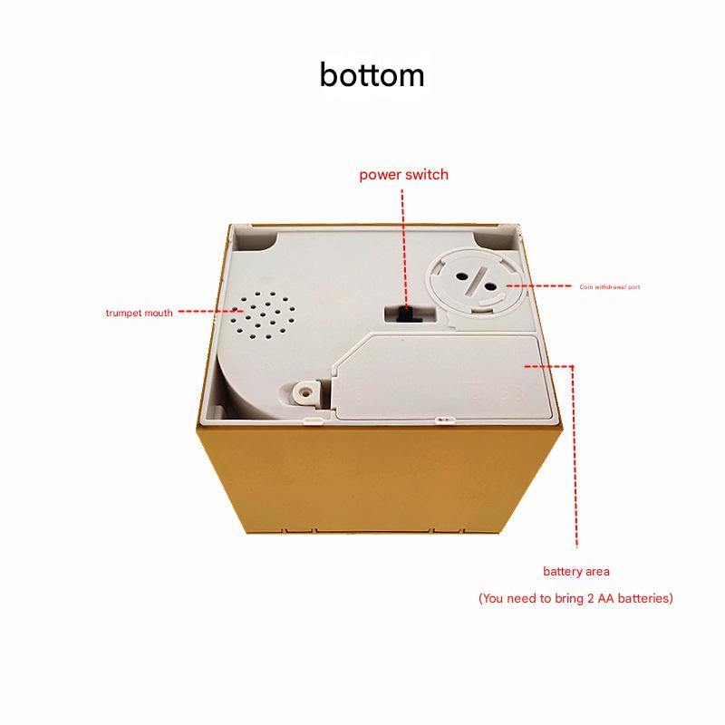 Adorable Cat Stealing Coin Piggy Bank - Automatic Money Saving Box for Kids & Adults(Grape gray cat) 3