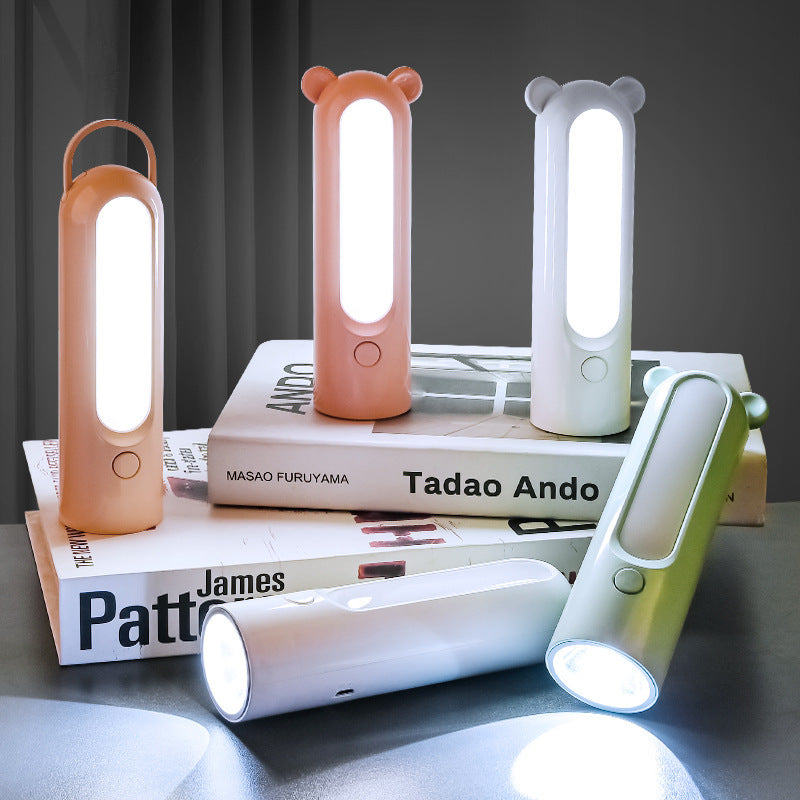 2-in-1 Portable LED Camping Lantern & Flashlight - USB Rechargeable, Dual Light Modes(Handle model pink)