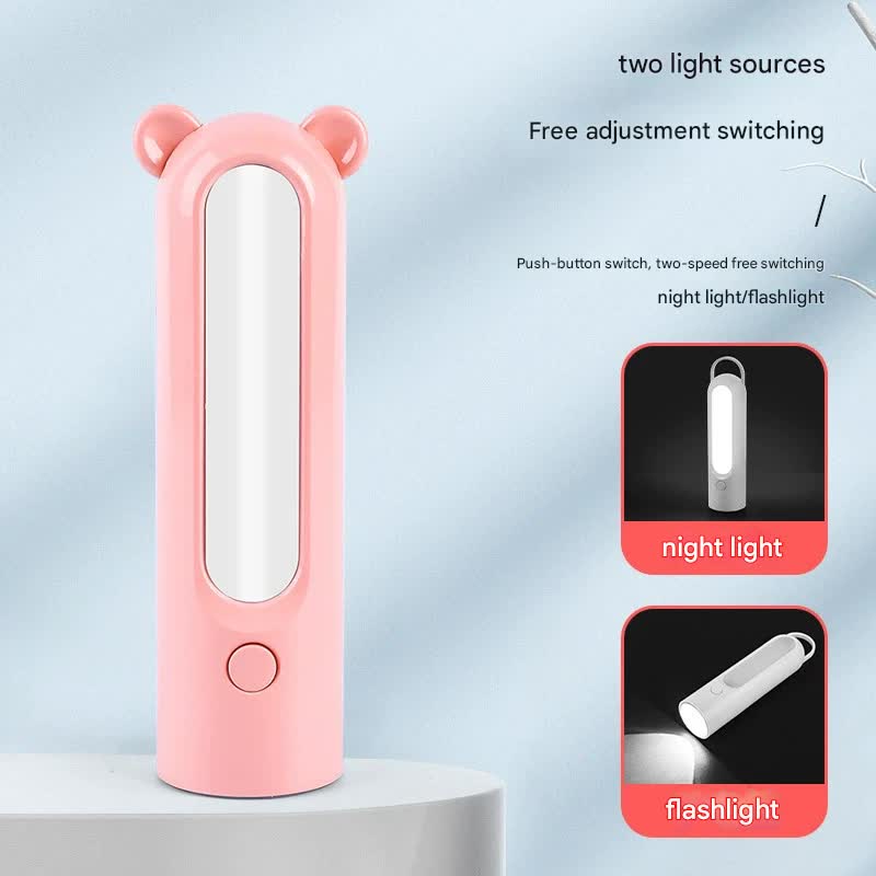 2-in-1 Portable LED Camping Lantern & Flashlight - USB Rechargeable, Dual Light Modes(Handle model pink) 4