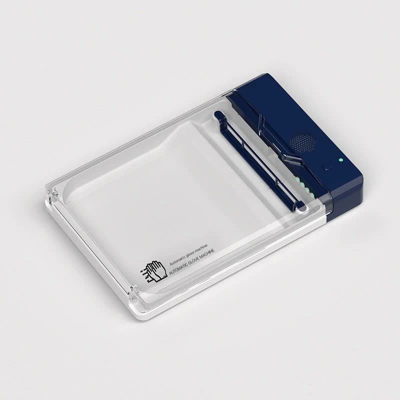 Automatic Disposable Glove Dispenser Machine with UV Sterilization - Quick & Hygienic Gloving,Gloves not included(Dark Blue)