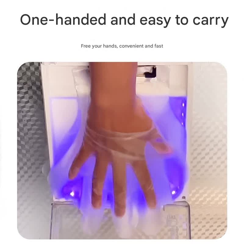 Automatic Disposable Glove Dispenser Machine with UV Sterilization - Quick & Hygienic Gloving,Gloves not included(Dark Blue)