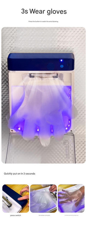 Automatic Disposable Glove Dispenser Machine with UV Sterilization - Quick & Hygienic Gloving,Gloves not included(pink) 3