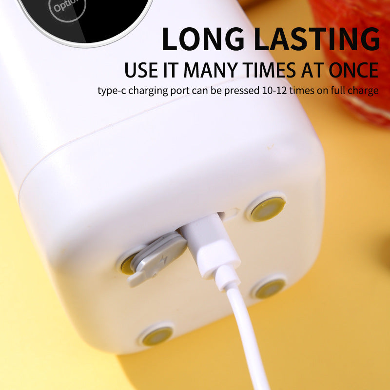 Wireless Portable Juicer Blender - 420ml, 12 Blades, 5-Hour Ice Storage, Digital Display & USB-C Charging(white) 5