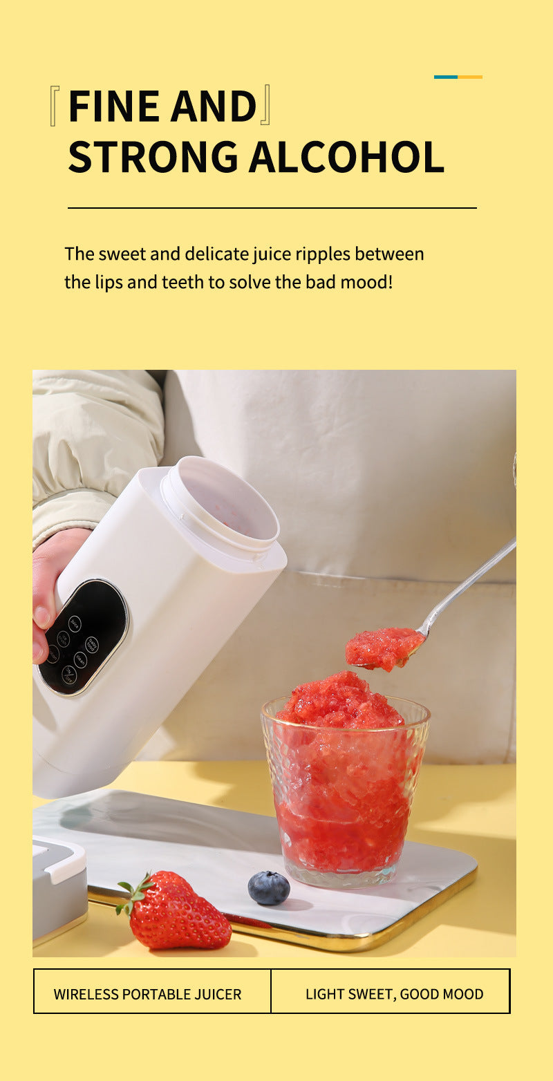 Wireless Portable Juicer Blender - 420ml, 12 Blades, 5-Hour Ice Storage, Digital Display & USB-C Charging(white) 6