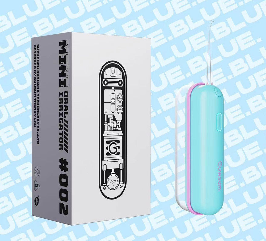 Mini Portable Oral Irrigator - IPX68 Waterproof, UV Sterilization, 3 Modes, Magnetic Charging(Blue)