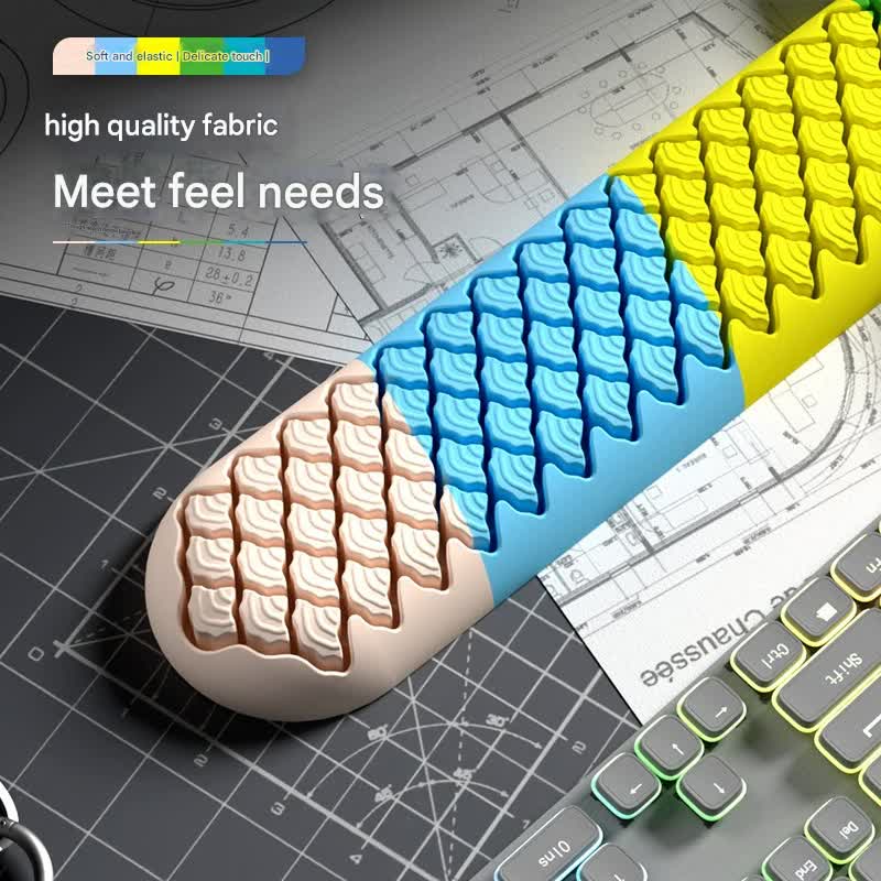 Ergonomic Keyboard & Mouse Wrist Rest Set - Soft Silicone, Non-Slip Base, Comfortable Support(purple) 3