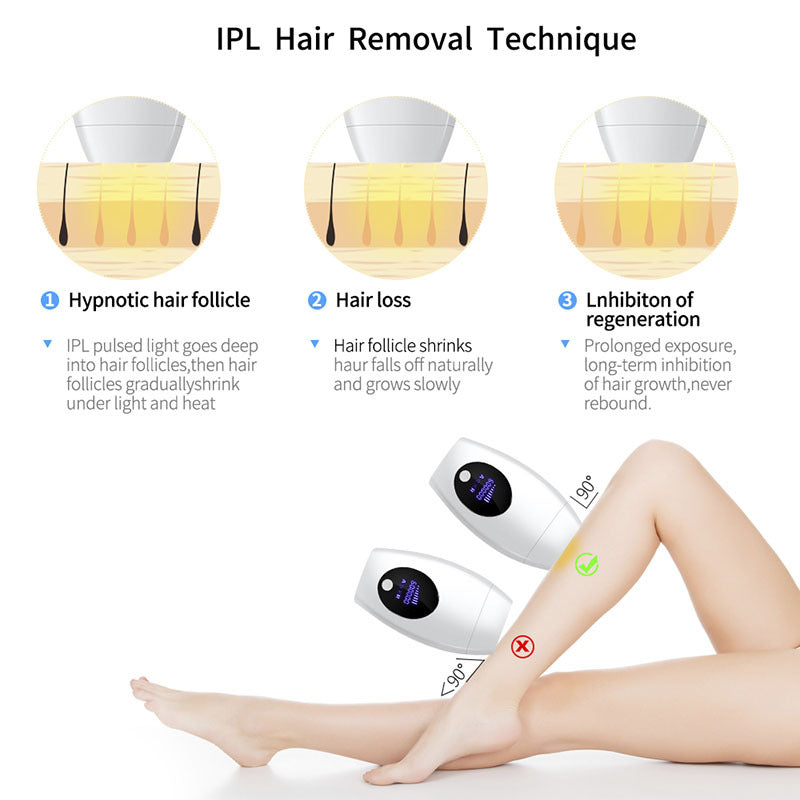 IPL Laser Hair Removal Device - 600,000 Flashes, 8 Intensity Levels, LCD Display & 2 Modes(Dark green) 3