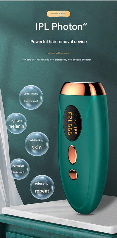 Advanced IPL Home Hair Removal System - 990K Flashes, 5 Levels, Auto/Manual Mode for Silky Skin(Light green) 4