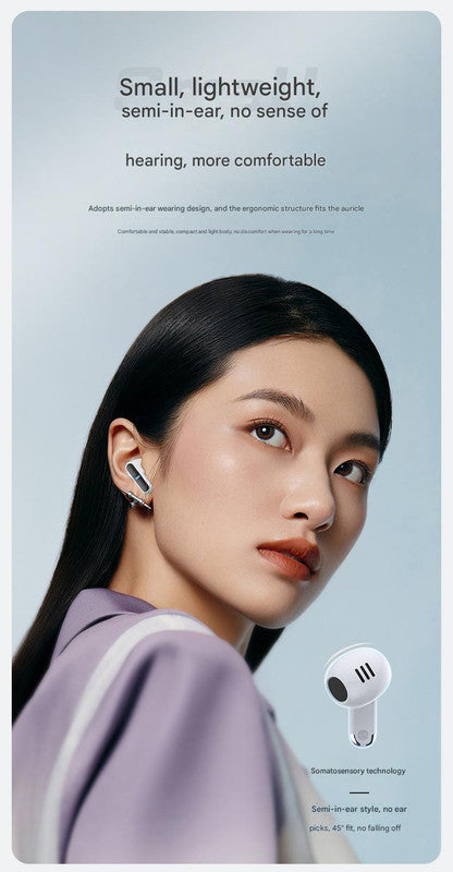 TWS Wireless Earbuds with Bluetooth 5.3 - 13mm Drivers, 21H Playtime, LED Charging Case(Beige) 3