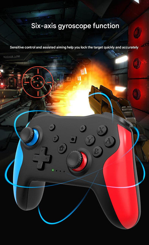 Wireless Bluetooth 4.0 Pro Gaming Controller - Multi-Platform Compatibility, 6-Axis Gyro, Turbo Function(White and black) 4