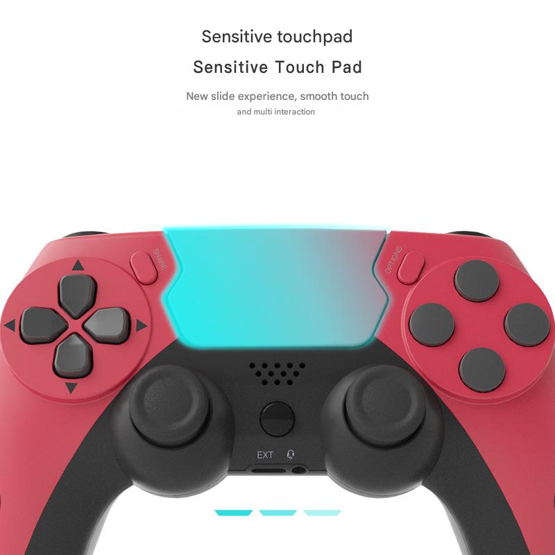 Wireless Gaming Controller - Bluetooth 4.0, Double Motor Vibration, Sensitive Touchpad & 8H Playtime(red) 3