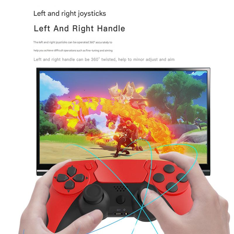 Wireless Gaming Controller - Bluetooth 4.0, Double Motor Vibration, Sensitive Touchpad & 8H Playtime(Black) 4