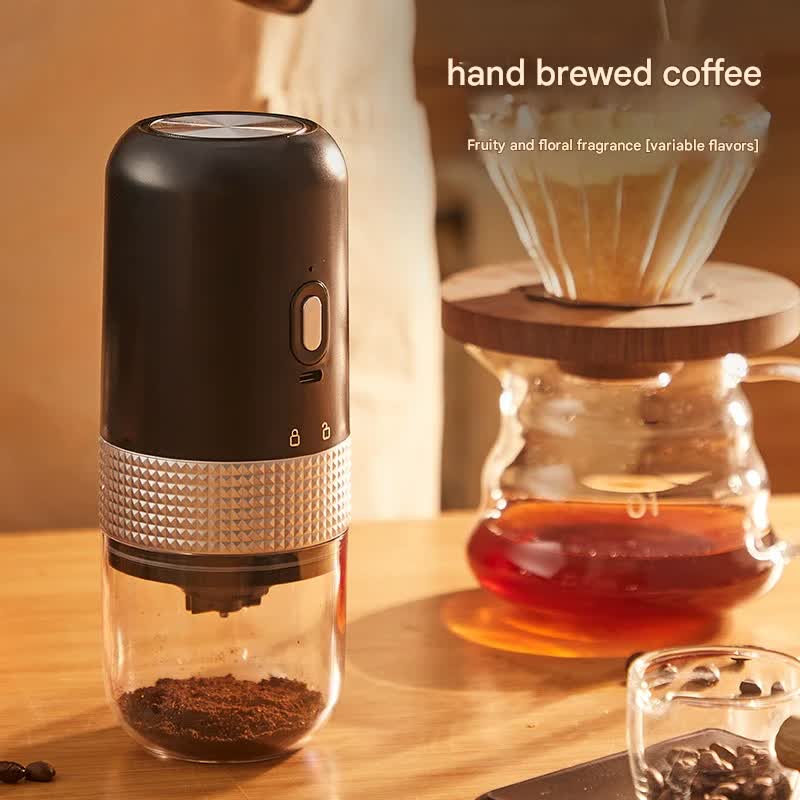 Wireless Portable Electric Coffee Grinder - Adjustable Coarseness, USB-C Rechargeable, One-Touch Operation(white) 3