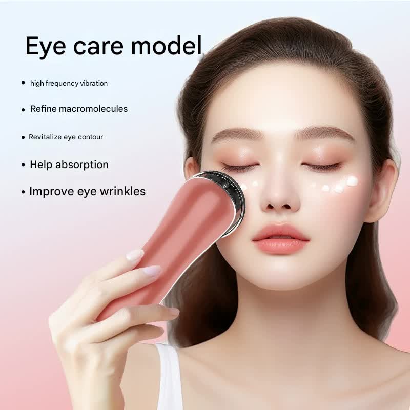 4-in-1 Facial Beauty Device - LED Light Therapy, Warm Lifting, Ion Cleansing & Eye Care(pink)