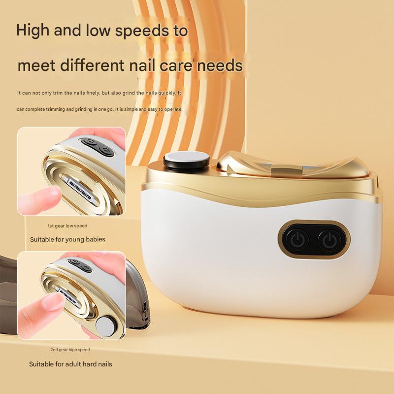 Electric Nail Clipper & Grinder - 2-in-1 Automatic Trimmer with 2 Speeds, Type-C Charging, Safe for All Ages(Orange) 3