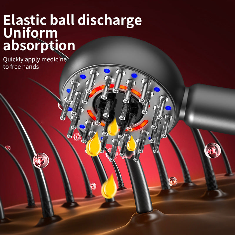 White Advanced Scalp Therapy Comb: Red/Blue Light, EMS & Serum Applicator 4