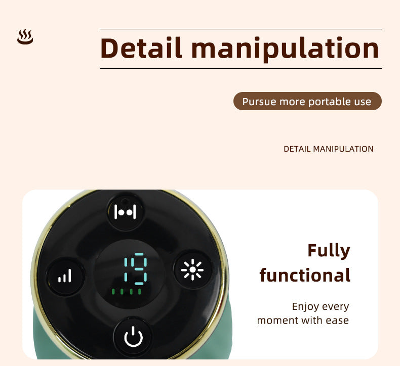 Gradient white green Portable Electric Cupping Therapy Device - Adjustable Intensity & Heat 6