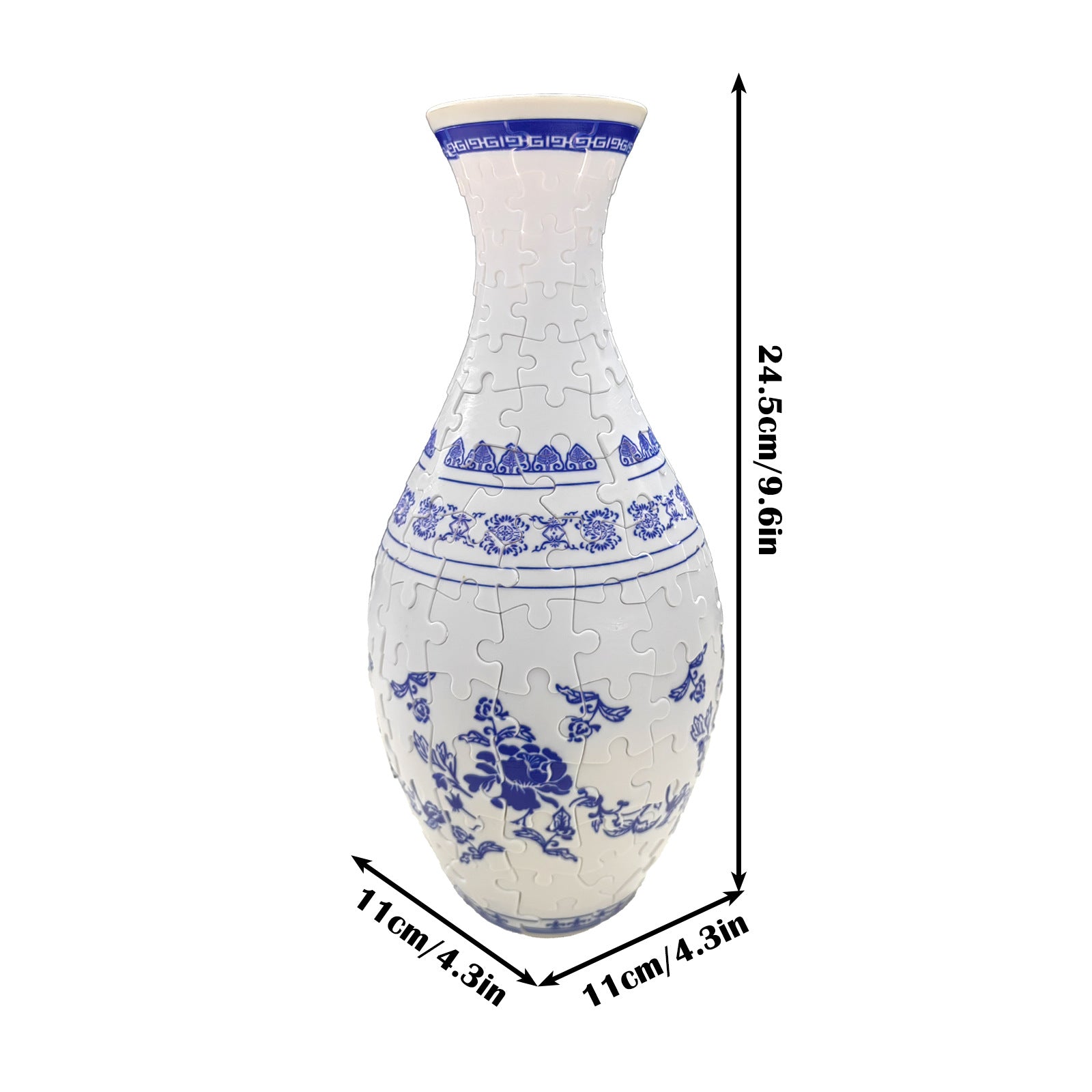 Unique 3D Puzzle Vase with Built-in Water Holder - Fun DIY Project (Blue Boat) 6