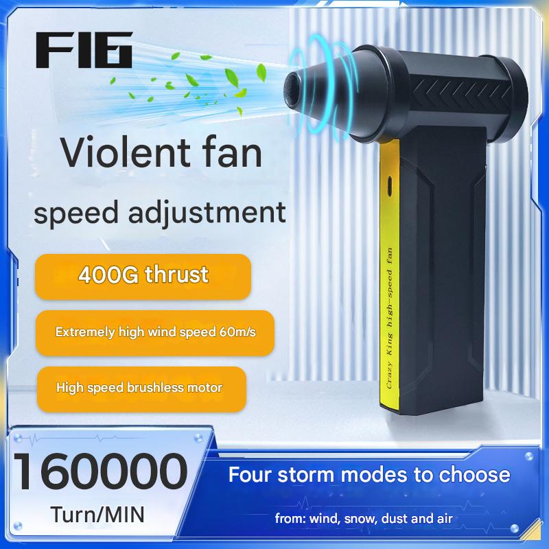 Portable Jet Fan - 200W Powerful Handheld Air Duster & Blower (White) 4
