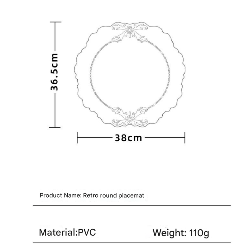 4 pcs Retro Faux Leather Placemat - Waterproof & Oil-Proof Dining Table Mat (Light blue) 3